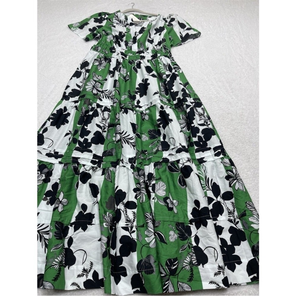 NWT! Anthropologie Green Floral The Somerset Maxi Dress - Size XL 🏈 - Picture 7 of 10